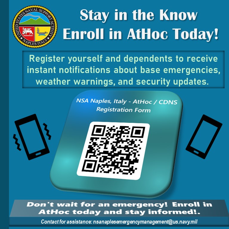 🚨 Stay in the... - U.S. Naval Support Activity Naples, Italy | Facebook