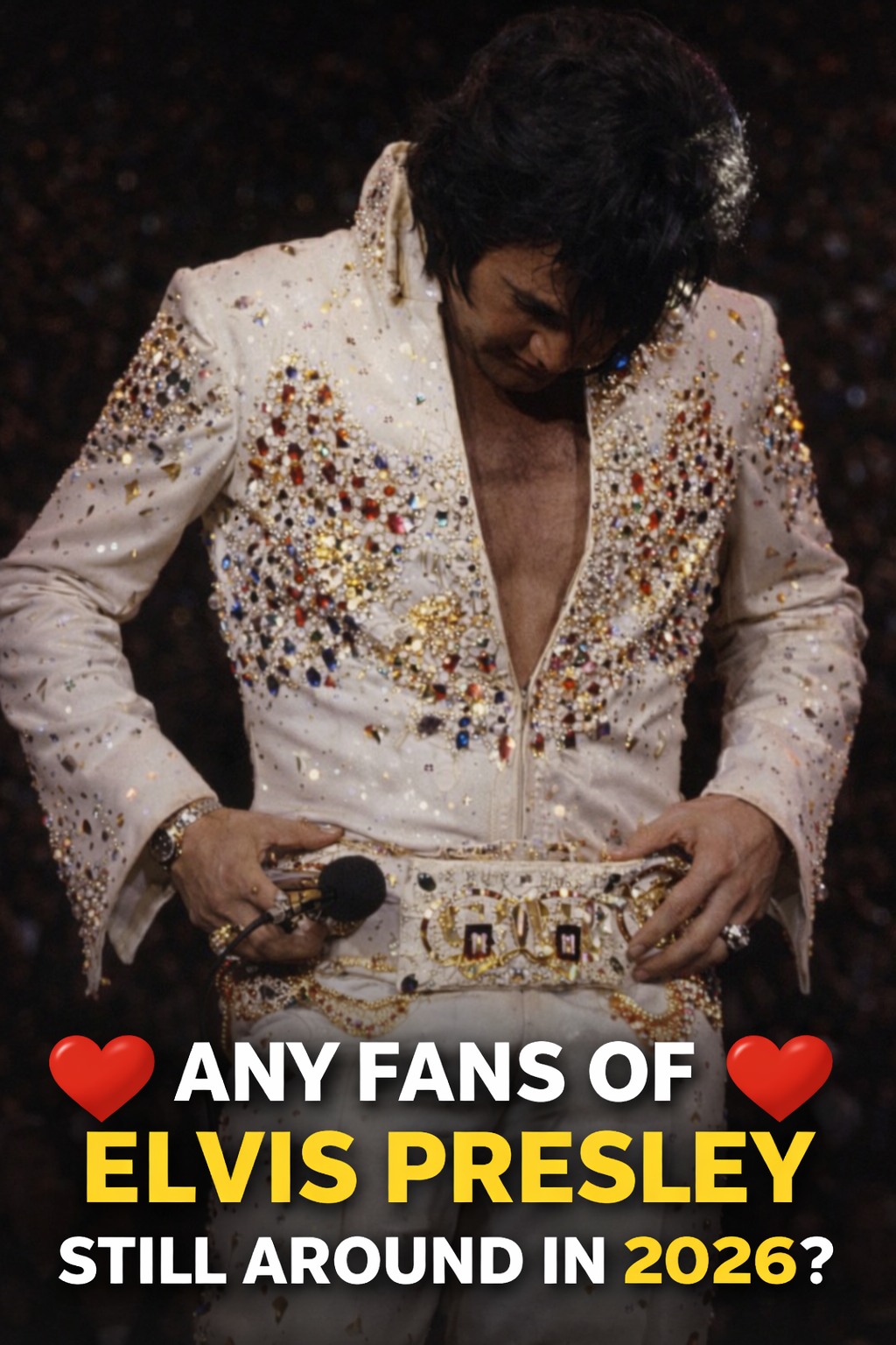 In June 1977, Elvis Presley stepped beneath the unforgiving glare