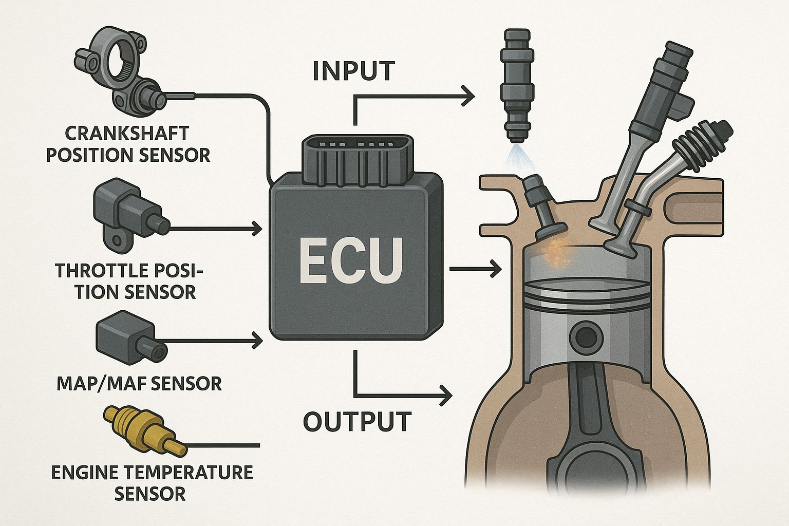 มอเตอร์อินดี้ - กลไกของกล่อง ECU (Engine Control Unit) มอเตอร์ไซค์ คือ ...