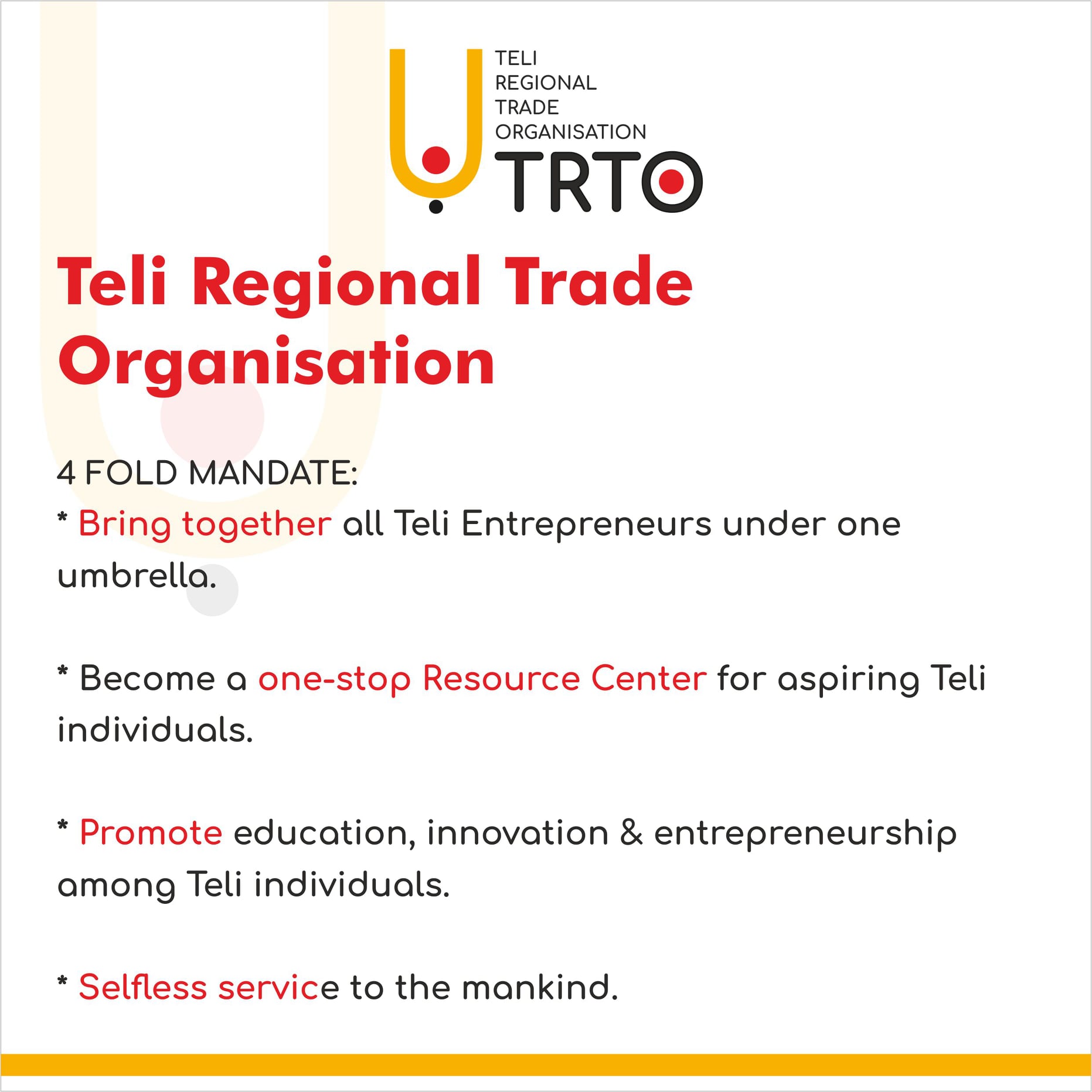 Teli Regional Trade Organisation - TRTO - तेली प्रादेशिक व्यापार संघटना ...