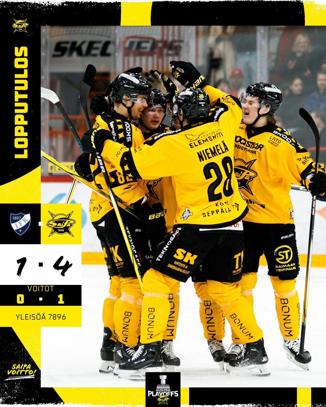 SaiPa - Sarja avattu voitolla! 💪 HIFK - SaiPa | Lopputulos | 1-4 🚨 0-1 ...