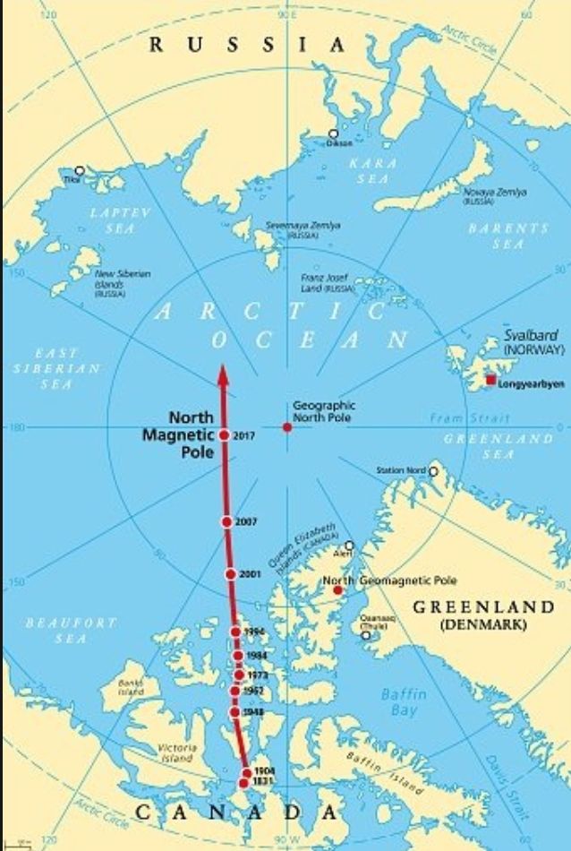 Unify - The Earth's magnetic North Pole is moving toward Siberia at a ...
