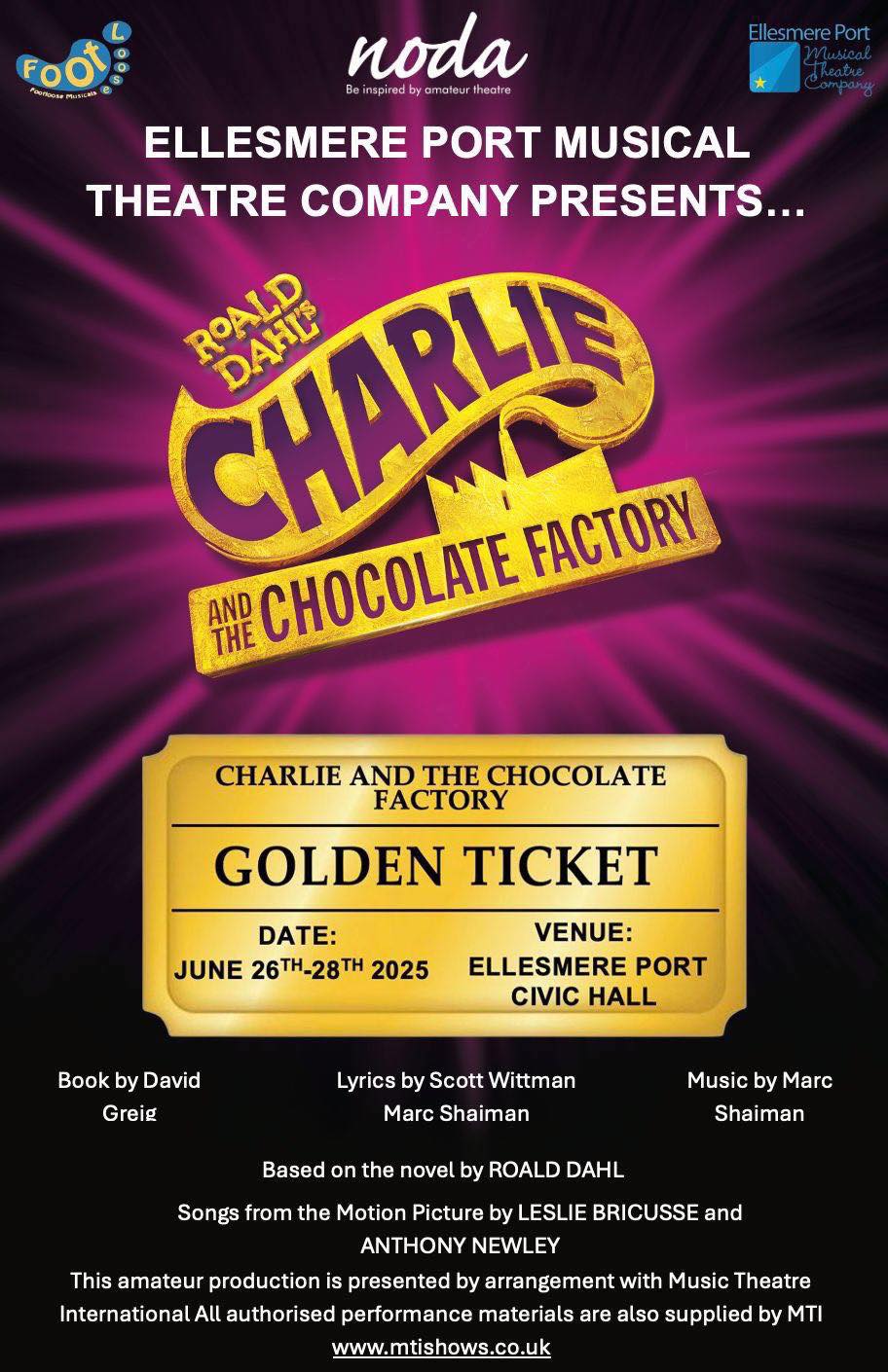 EPMTC - 🍭🍫CAST ANNOUNCEMENT🍫🍭 WILLY WONKA - Steve Griffiths CHARLIE ...