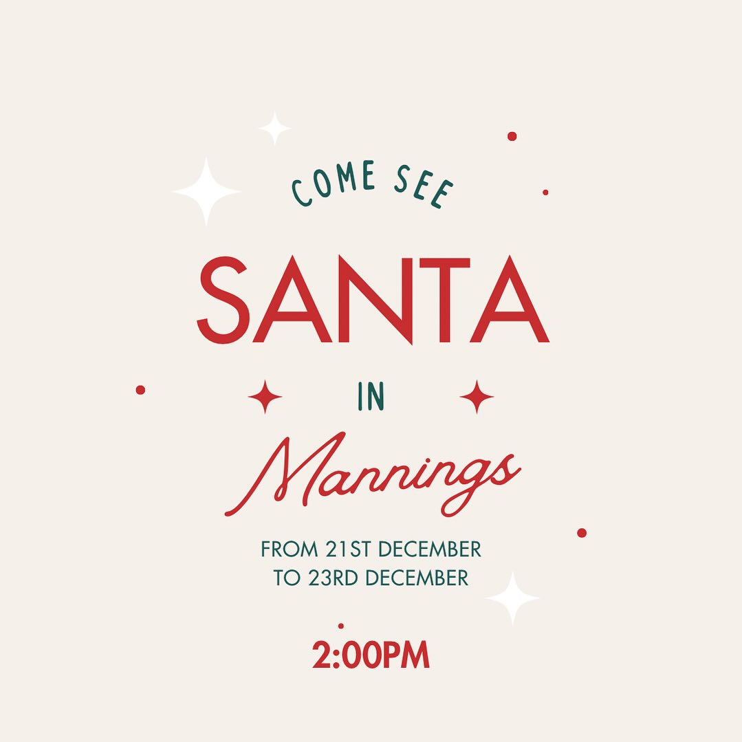 Mannings - 🎅 Santa Reminder at Mannings! 🌟 Don’t miss the...