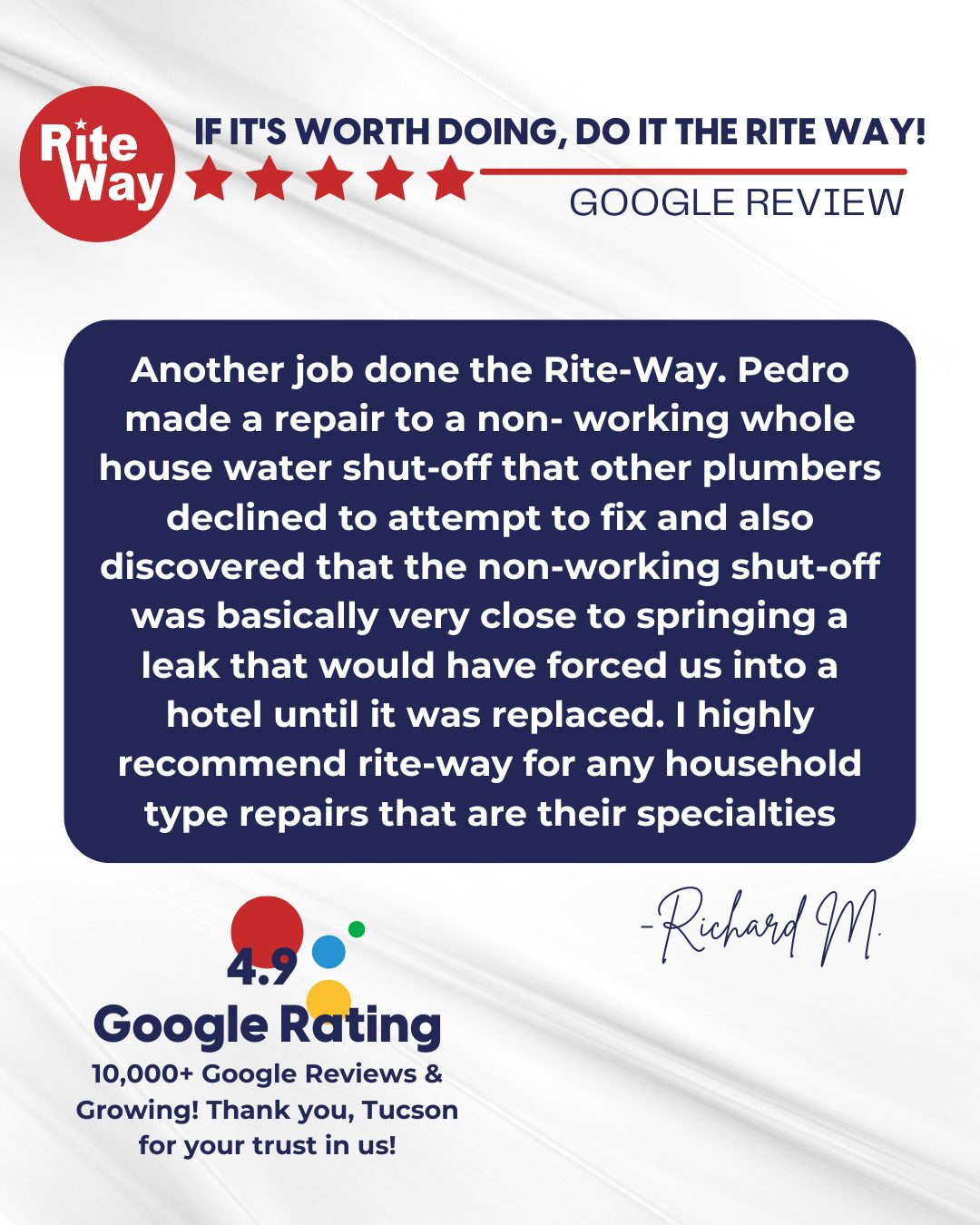 Rite - 🌟 Heartfelt Thanks to Richard for His 5-Star Review! 🌟 We're ...