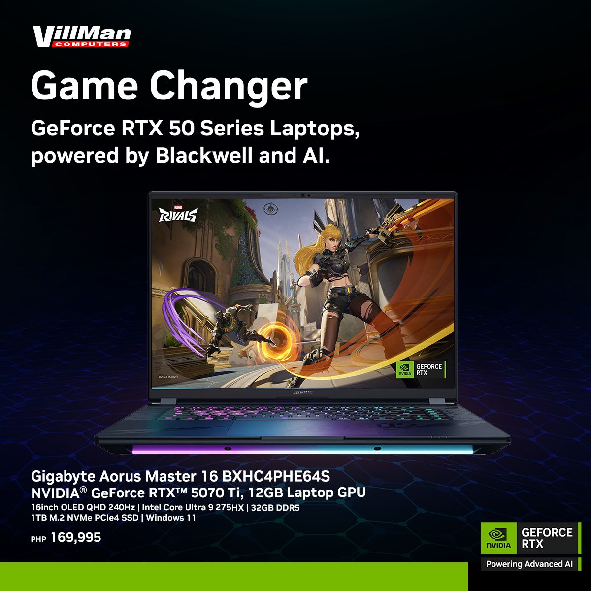 VillMan - Game Changer 𝗚𝗲𝗙𝗼𝗿𝗰𝗲 𝗥𝗧𝗫 𝟱𝟬 𝗦𝗲𝗿𝗶𝗲𝘀 𝗟𝗮𝗽𝘁𝗼𝗽𝘀,... | Facebook