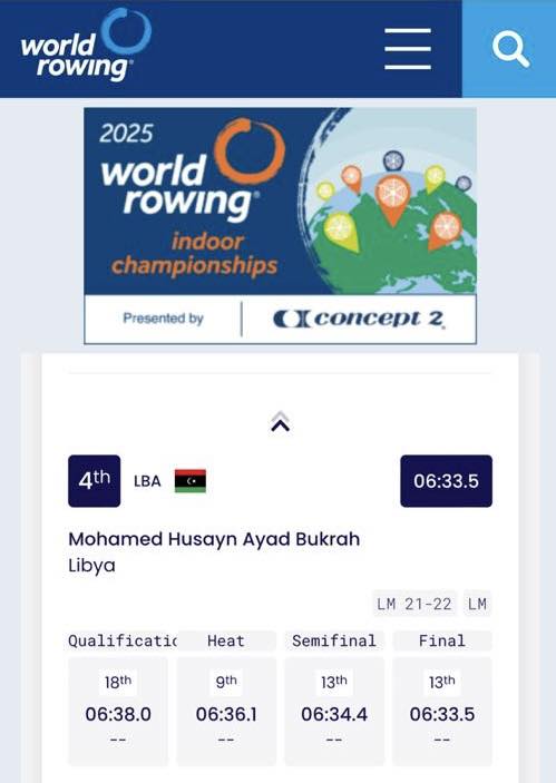 ‎Libyan... - Libyan Rowing Federation - الاتحاد الليبي للتجديف