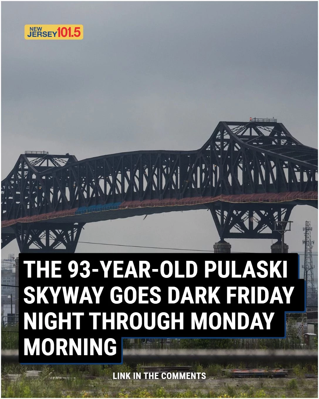 New - The Pulaski Skyway, a 93-year-old bridge connecting Newark
