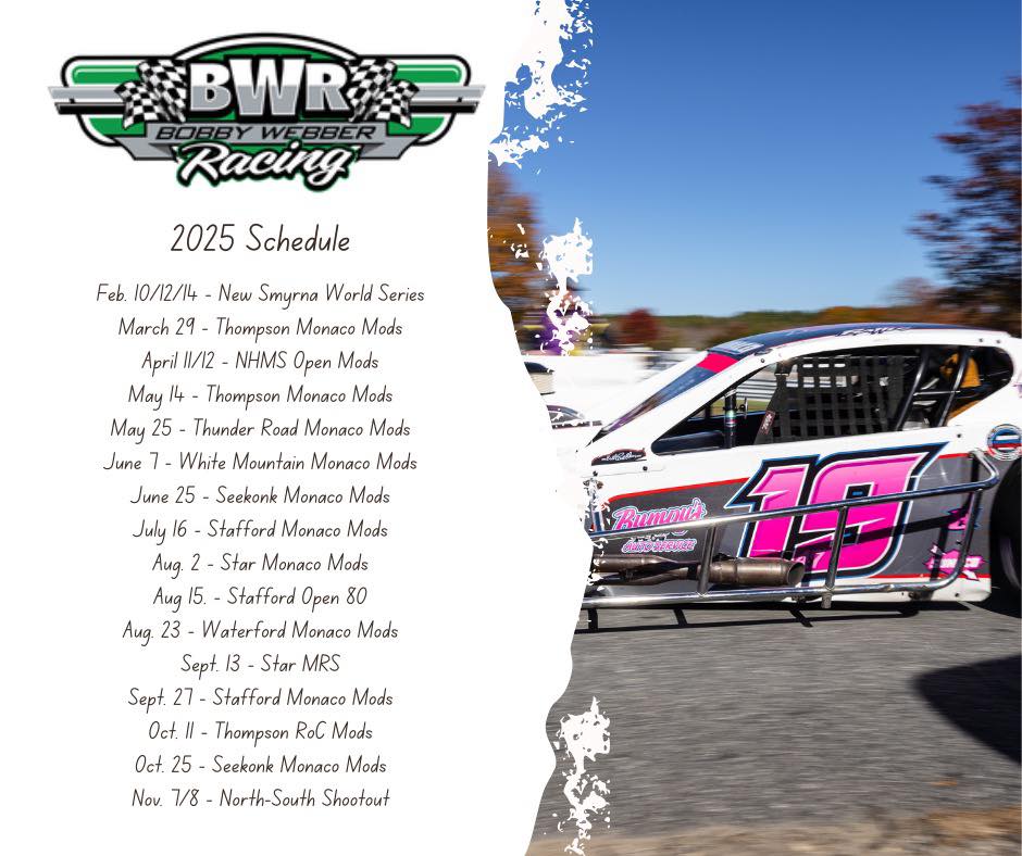 Bobby - SCHEDULE: Here is our planned 2025 schedule with Jeffrey behind ...
