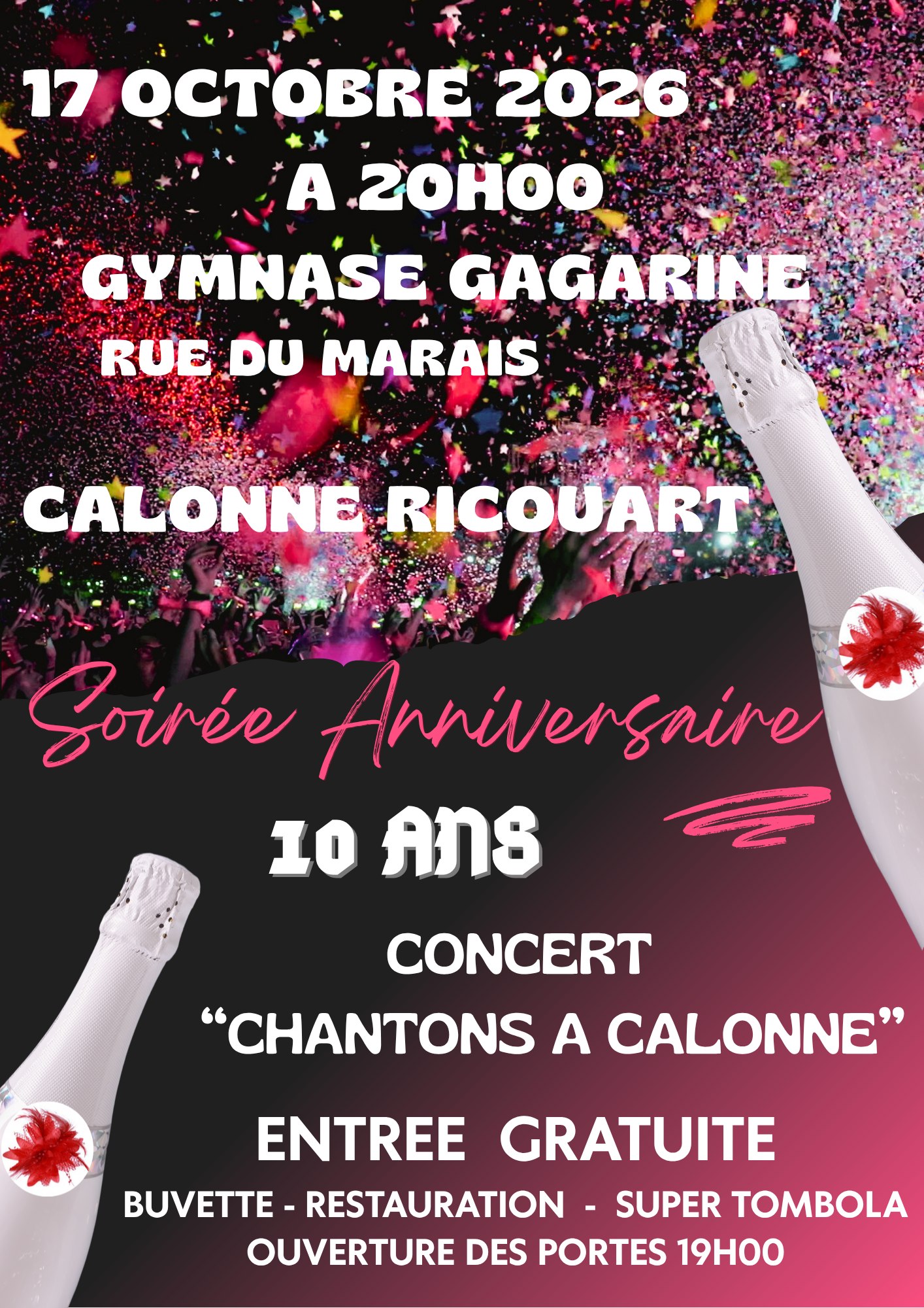 CONCERT ANNIVERSAIRE CHANTONS A CALONNE FETE SES 10 ANS