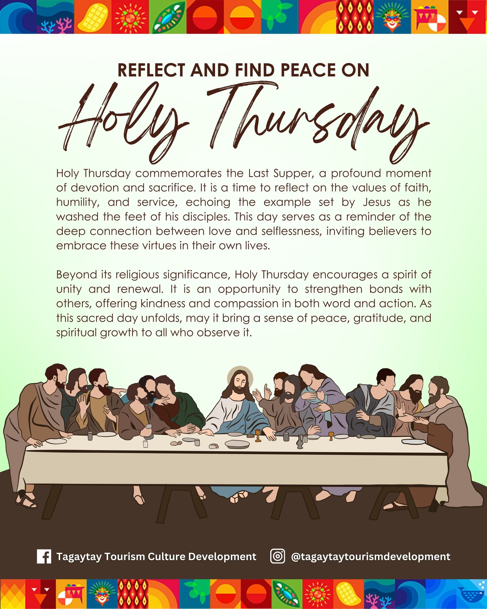 Tagaytay - Holy Thursday commemorates the Last Supper, a profound ...