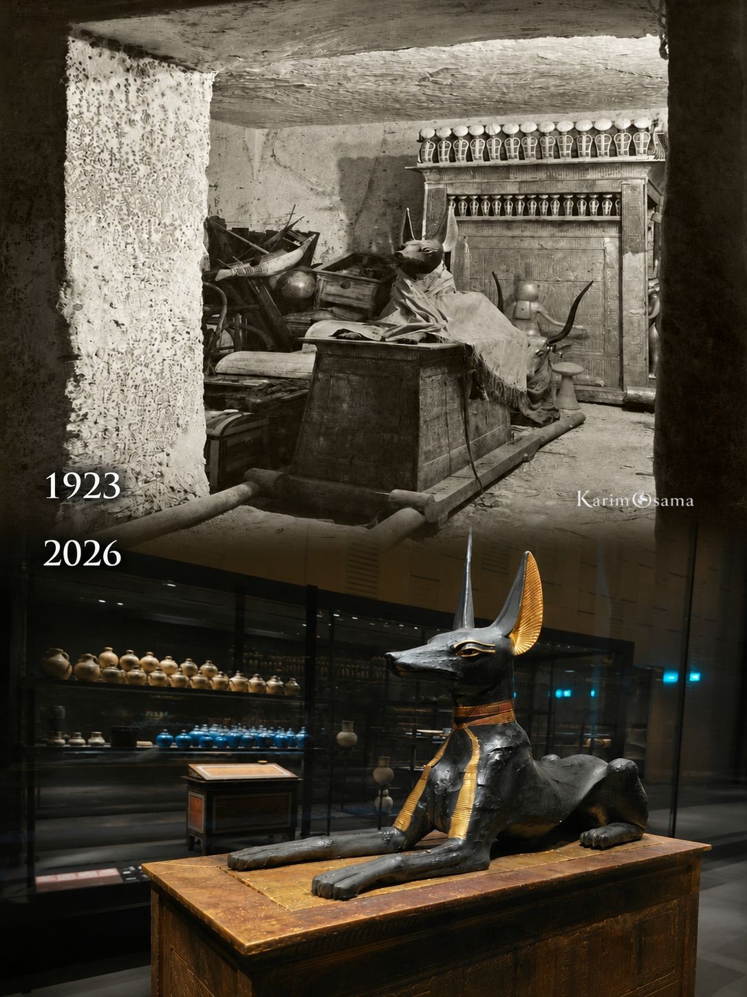 Anubis 😮😮first picture in 1923 ♥️ Tutankhamun ♥️