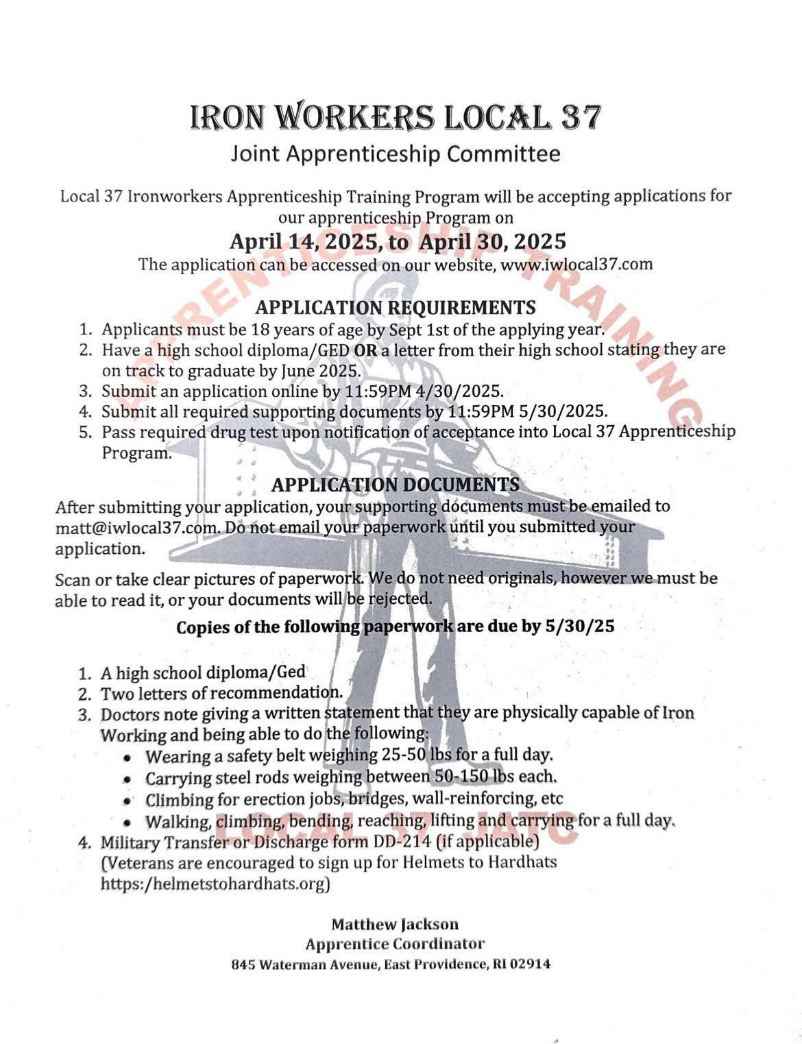 Bob - Great opportunity for those looking for a career with Iron ...