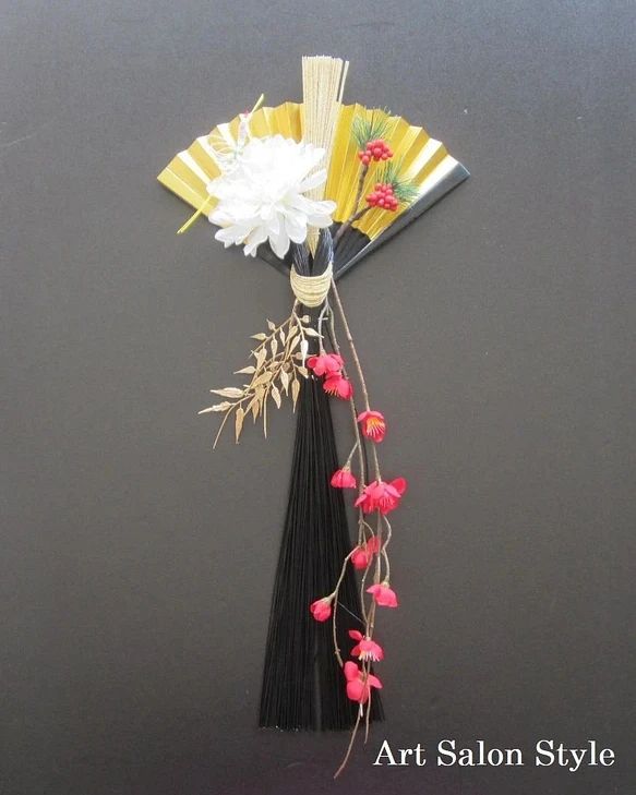 芍薬 つばき お正月飾り 折り紙