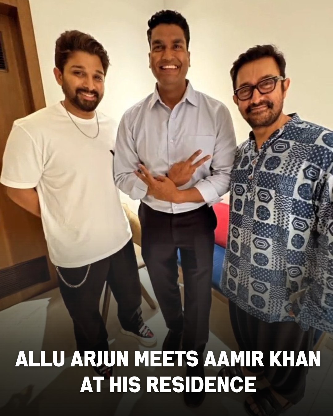 Bangalore - Pushpa actor Allu Arjun recently visited #AamirKhan at his ...