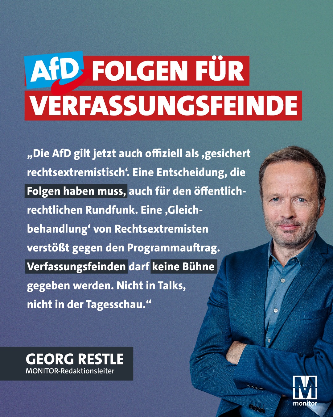 Monitor - Die AfD ist eine gesichert rechtsextremistische Partei – das ...
