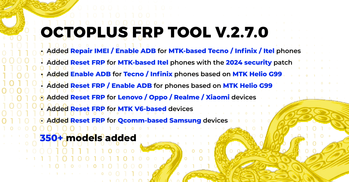 GsmServer - 🐙Octoplus FRP Tool v.2.7.0 is out! 🥳 ‼We are... | Facebook