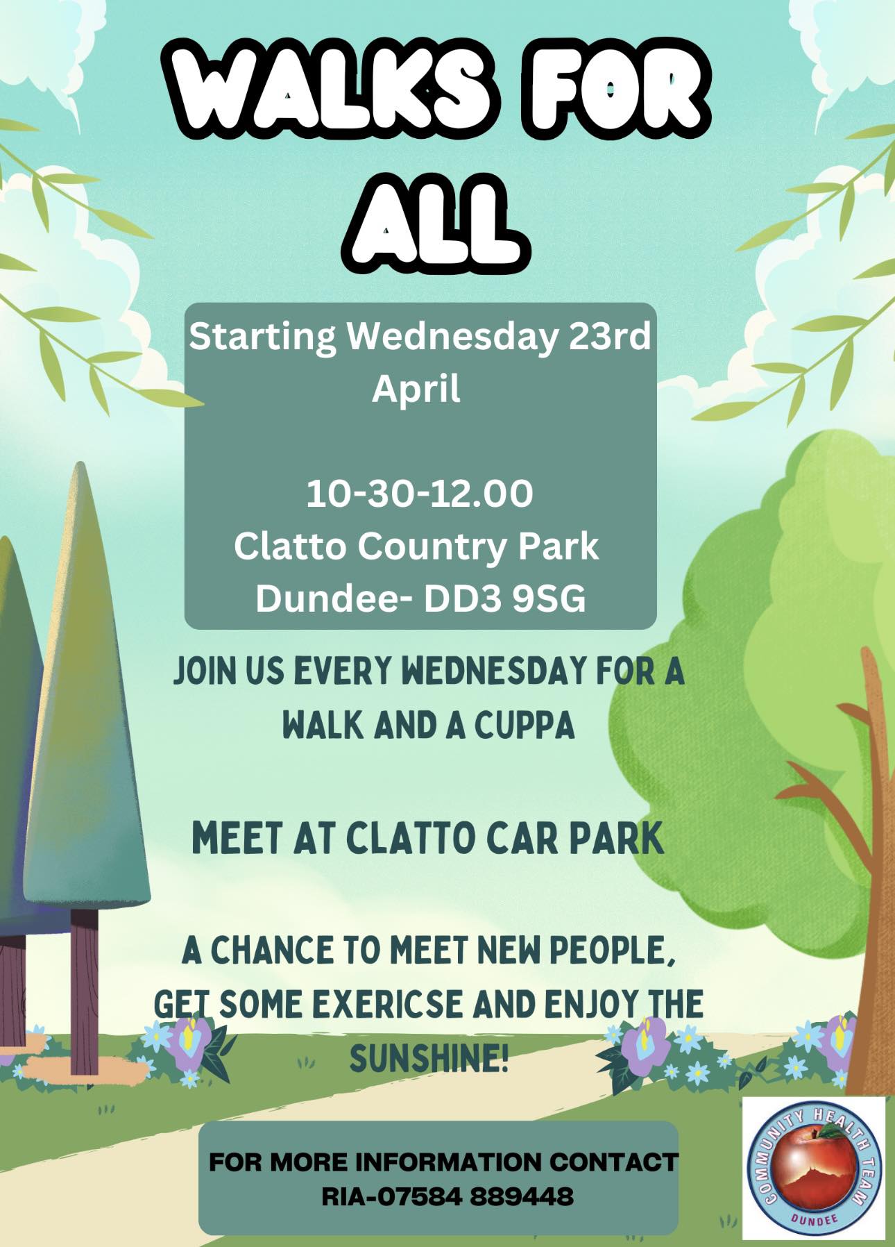 Community - New walking group in Clatto park starting Wednesday 23rd ...