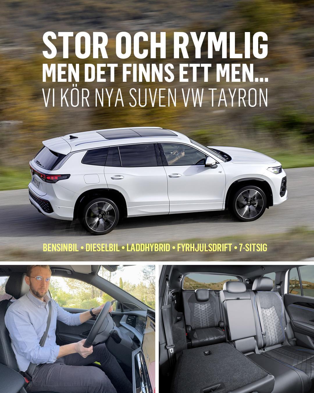 Teknikens - Det finns en ny 7-sitsig suv i stan #VW #Tayron #bensinbil ...