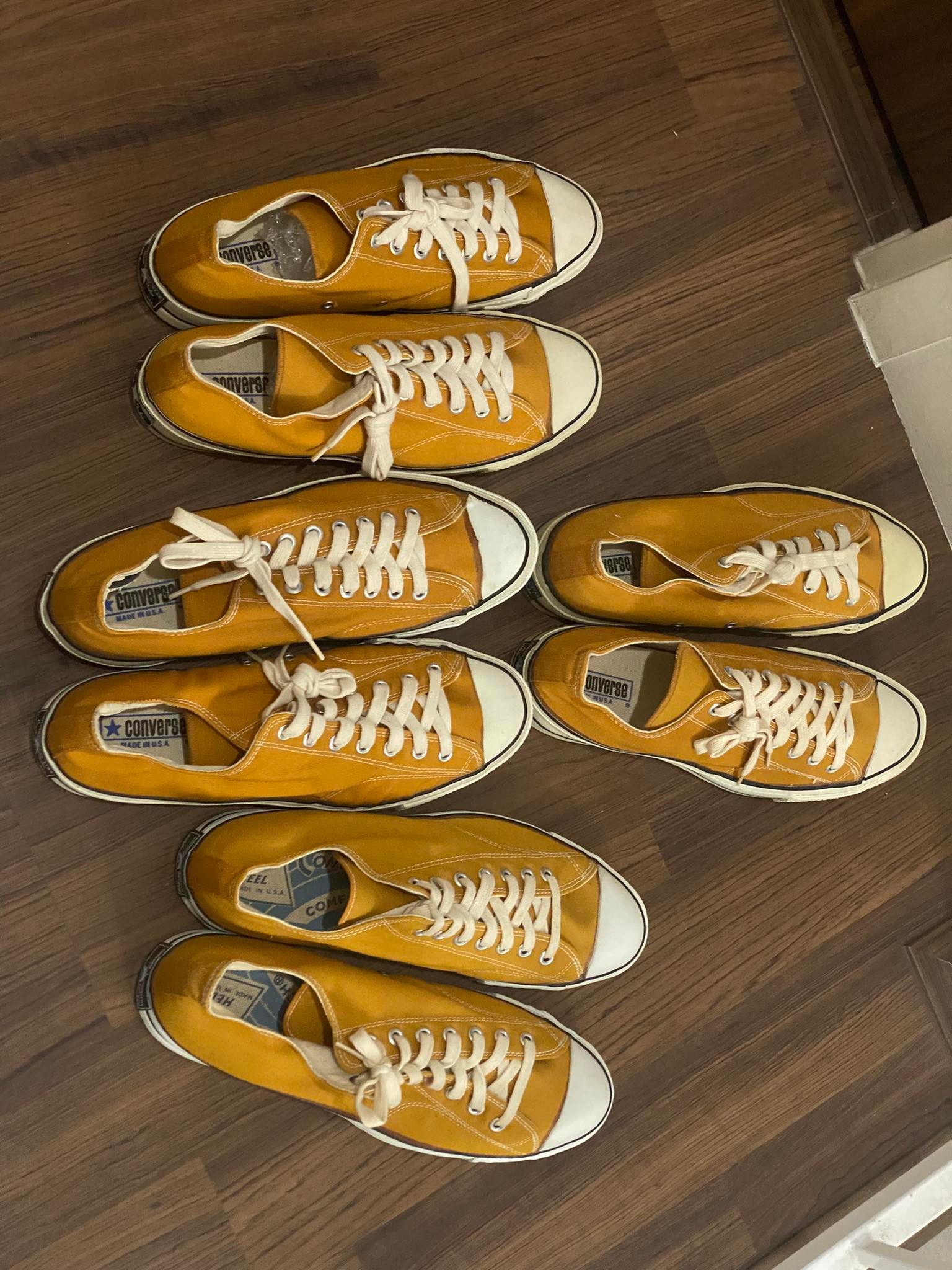 Vintage converse made in USA 70s deadstock Gold color Size 12