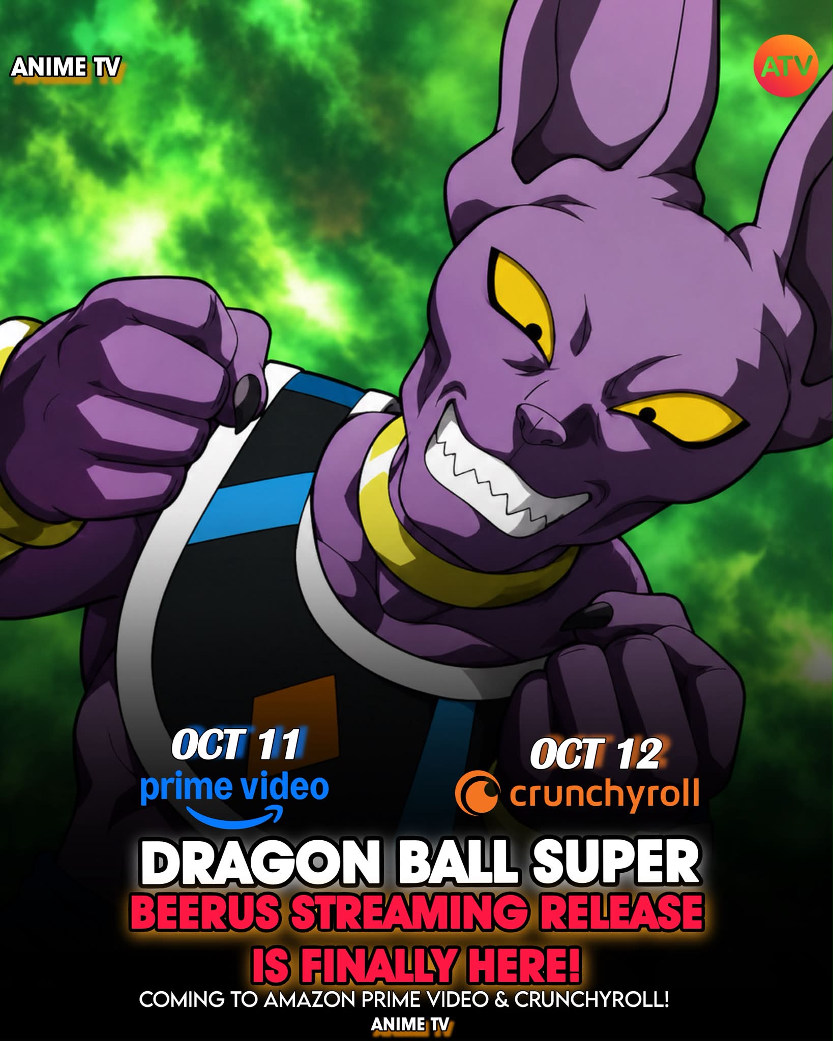 Dragon Ball Super: Beerus enhanced edition premiere and new V-Jump