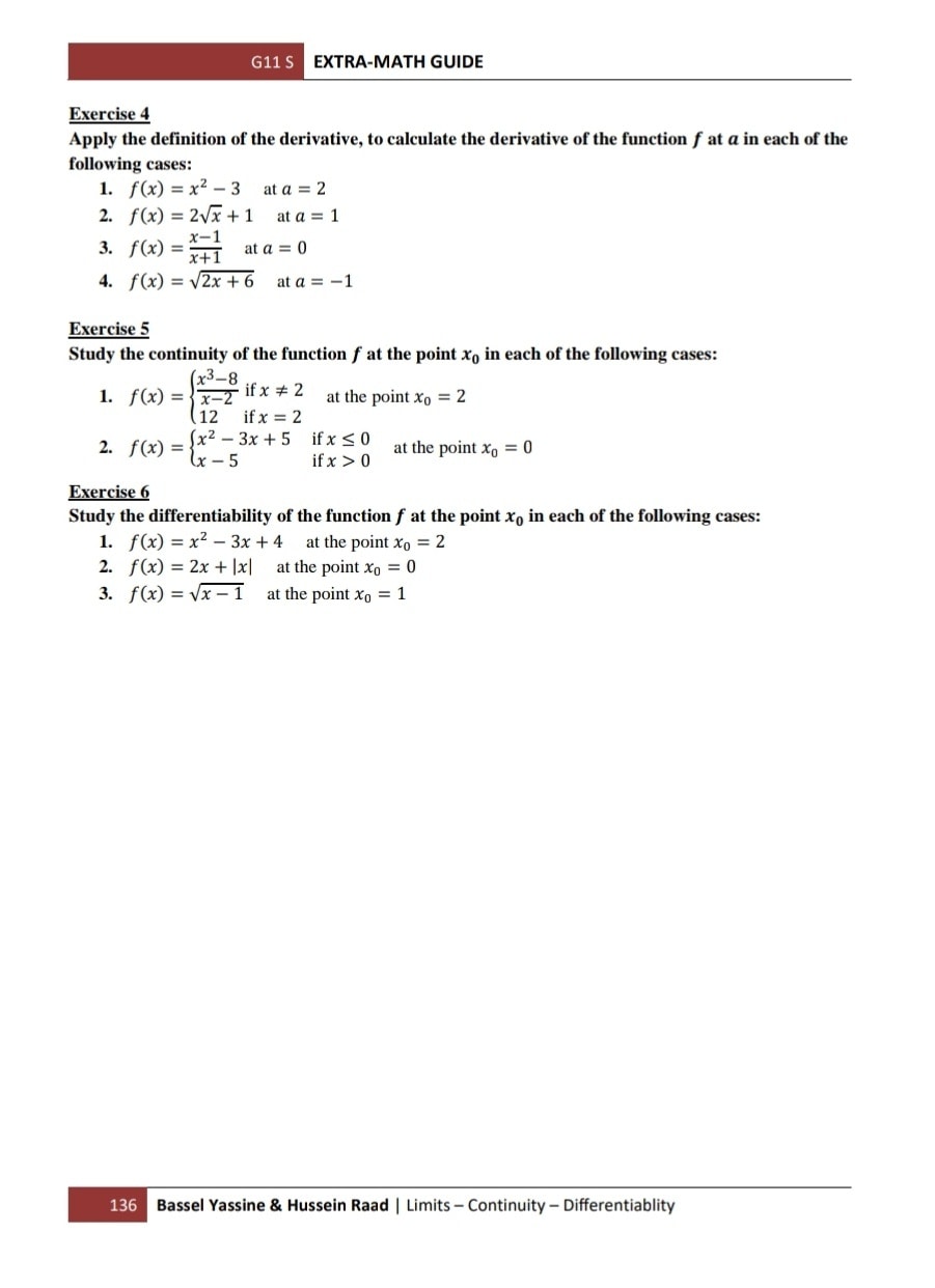 Extra-math - Extra-Math Guide Grade11S Hussein raad &... | Facebook