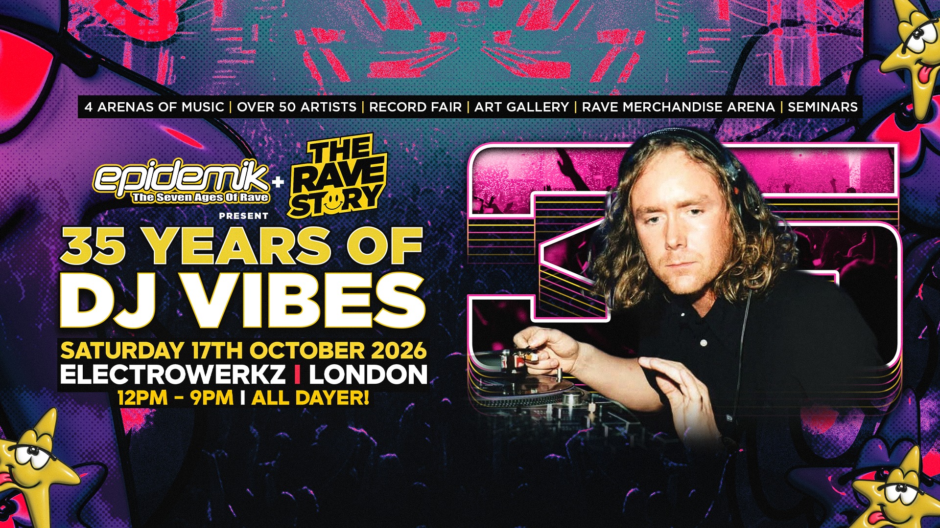 epidemik & rave story presents 35 Years of DJ VIBES @ Electrowerkz, London