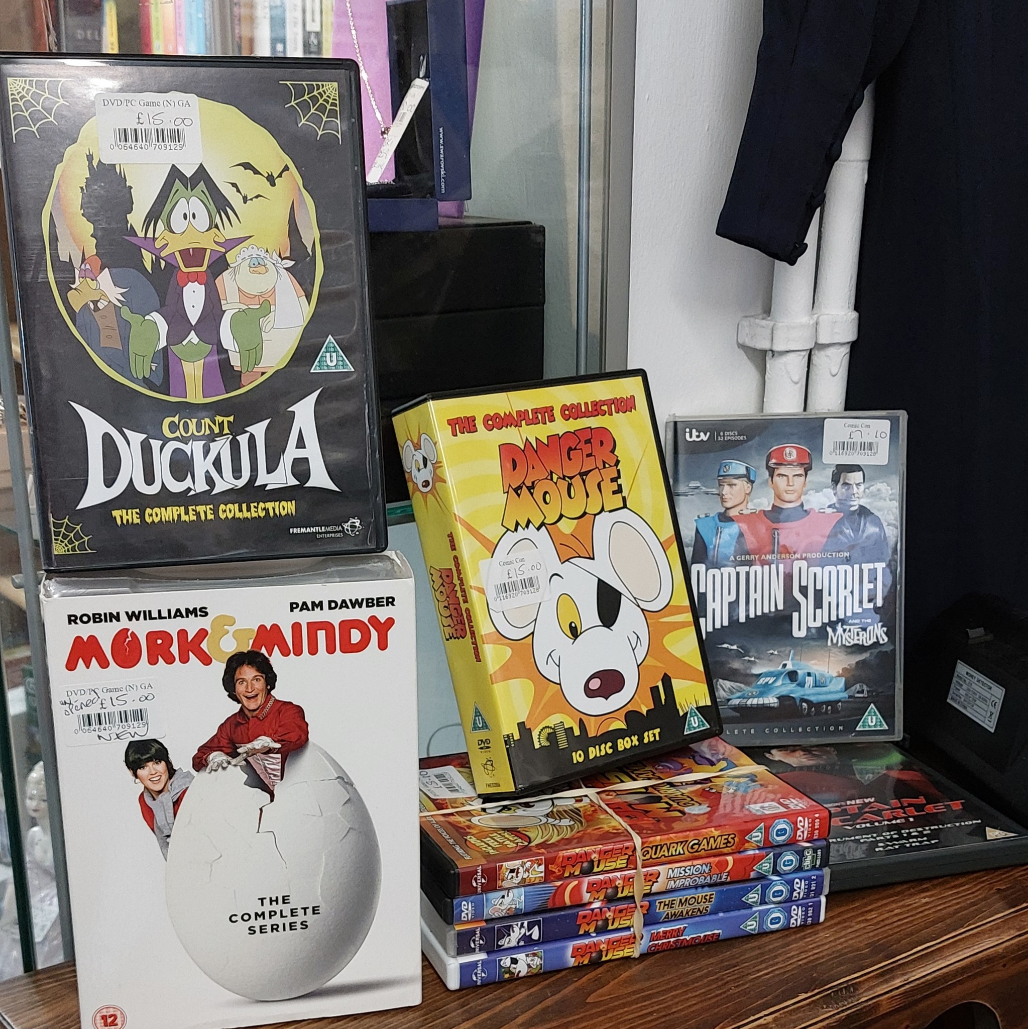 New DVD stock at Dougie Mac's Leek shop including Doctor Who, Star