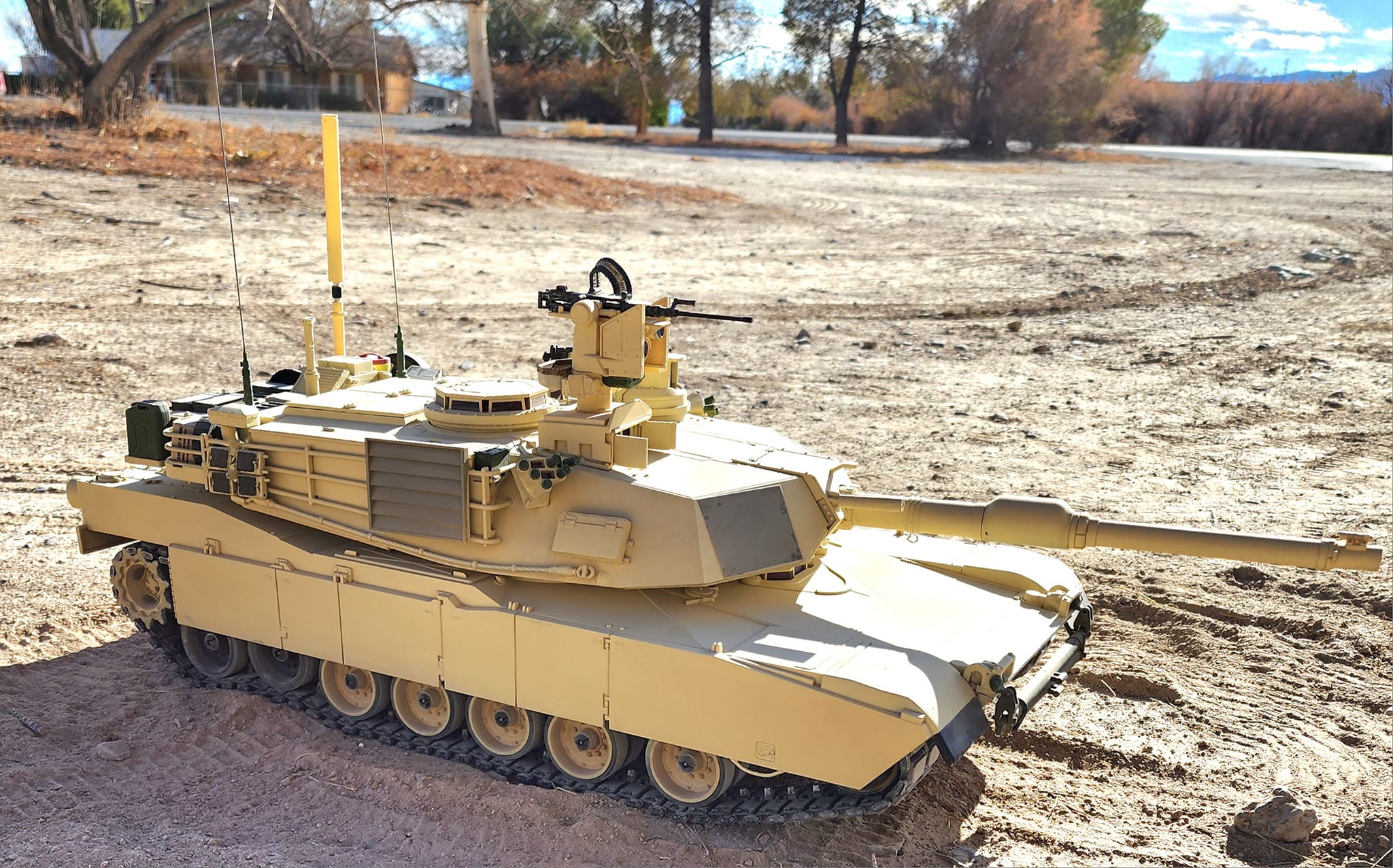My 1/16 Tamiya Abrams model in Nevada desert