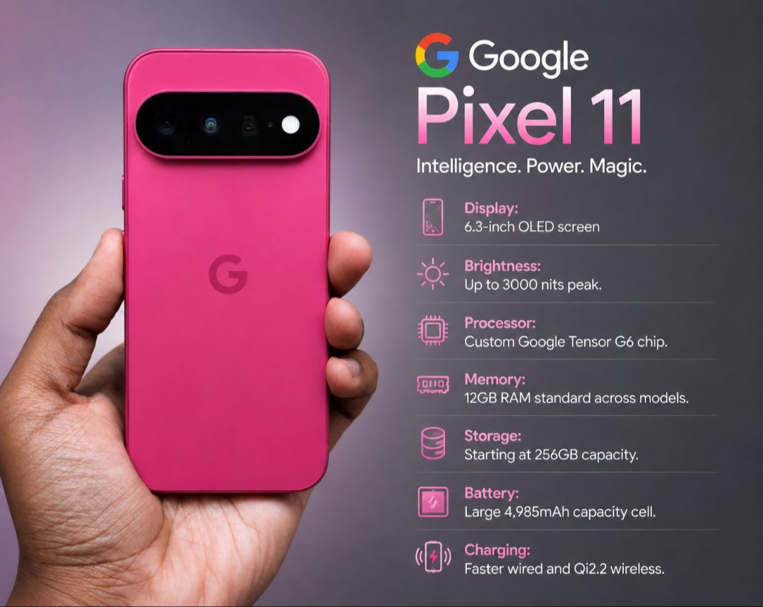 TechiSide - Google Pixel 11 Specs 2026 🩷 | Facebook
