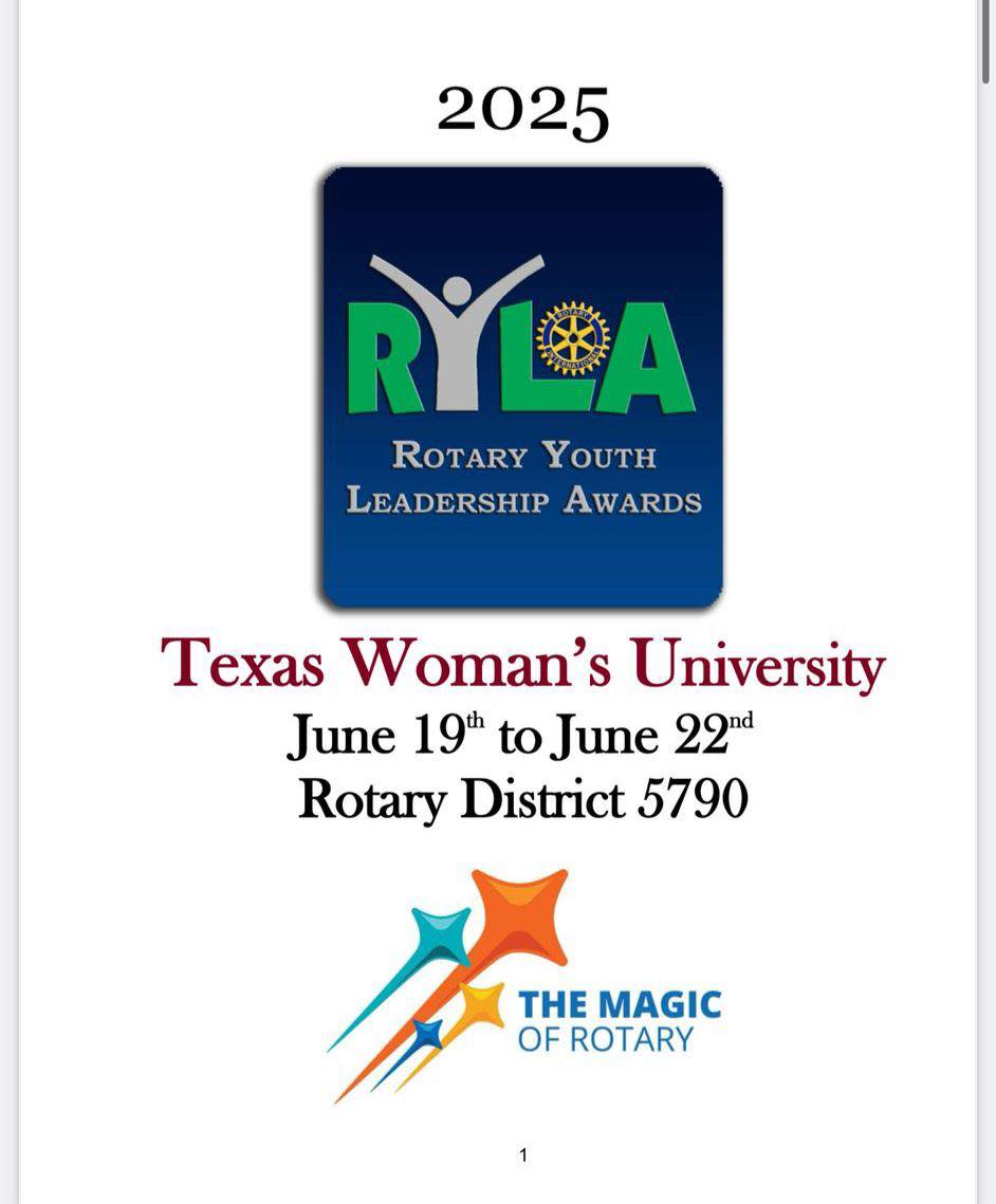 Burleson - Exciting Announcement: RYLA 2025 Applications Now Open! We ...