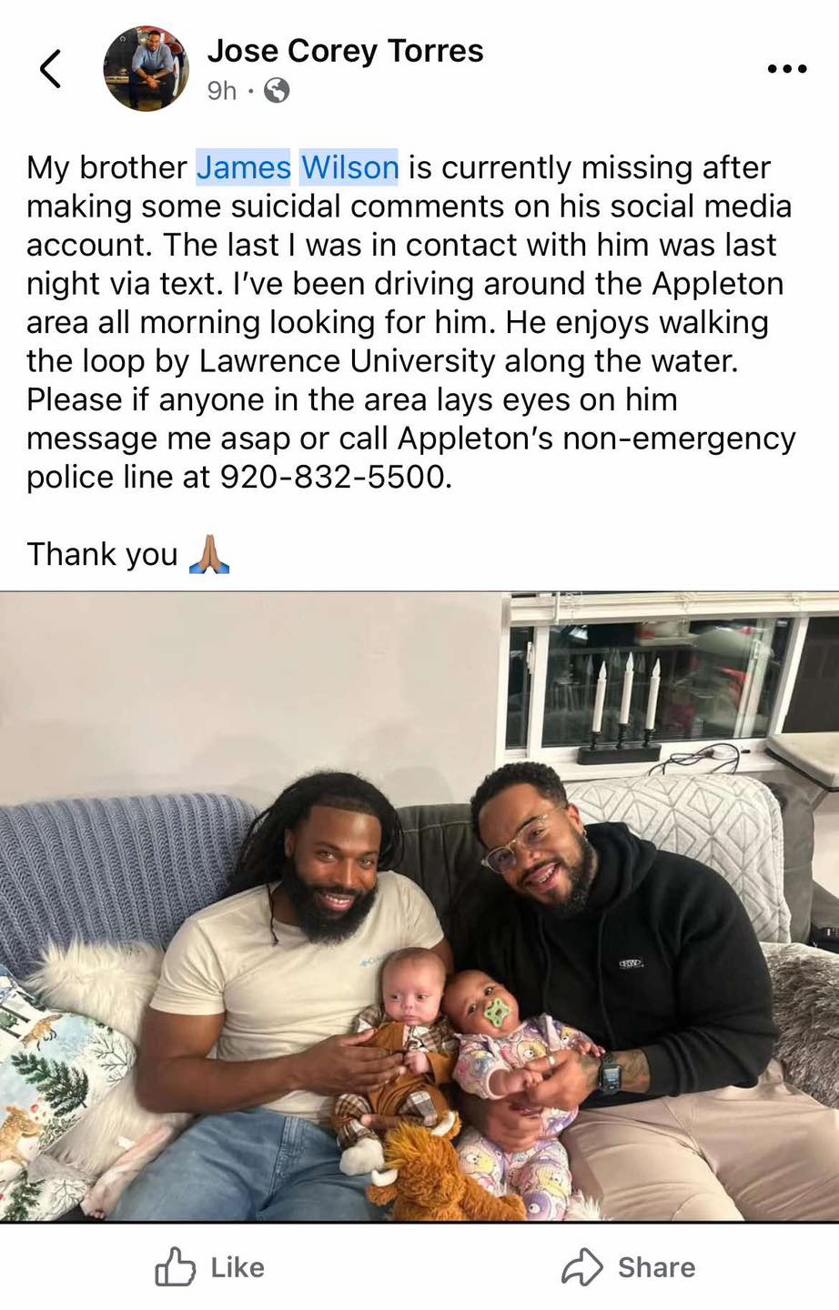 James Patrick様ページ 🚨🚨🚨 UPDATE 🚨🚨🚨 James Patrick has been located