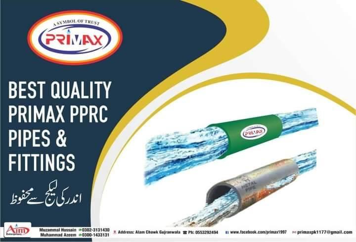 Primax ppr pipes and fitting