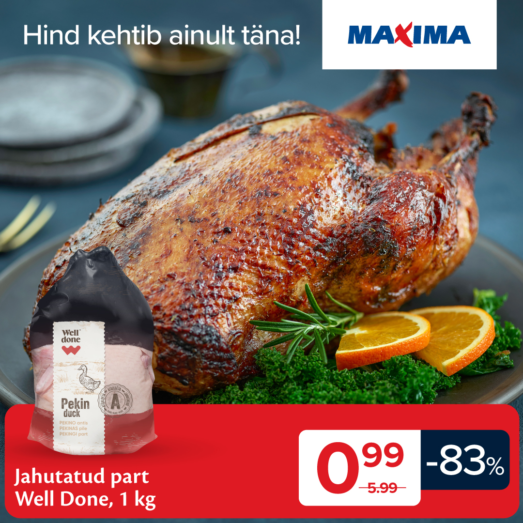 Maxima - Päästa toit ja säästa raha – ainult täna part vaid 0.99 €/kg!👀 ...