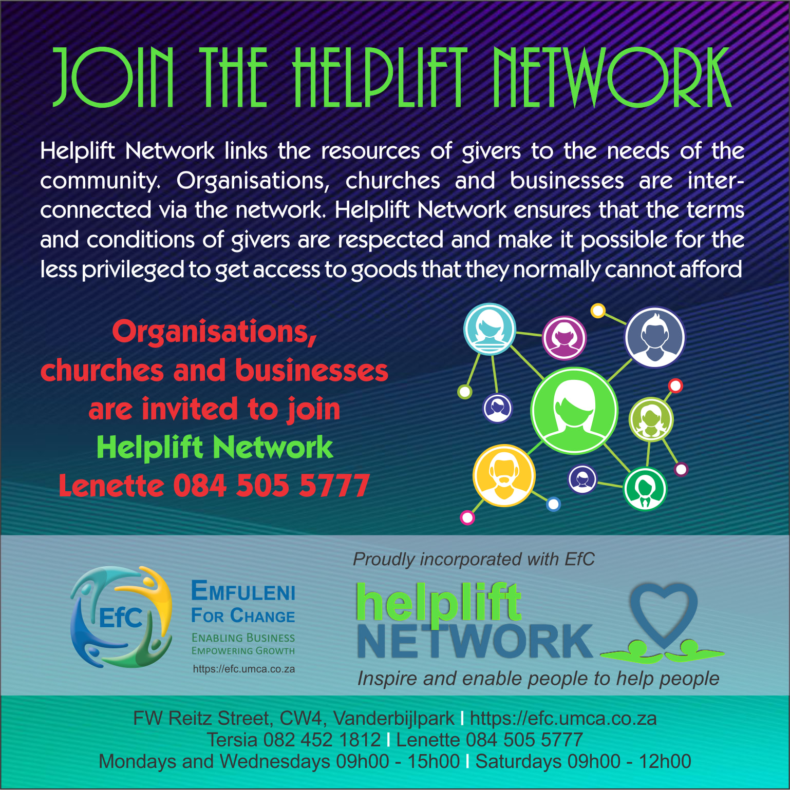Organisasies, kerke en... - Helplift Network Vaal Triangle | Facebook