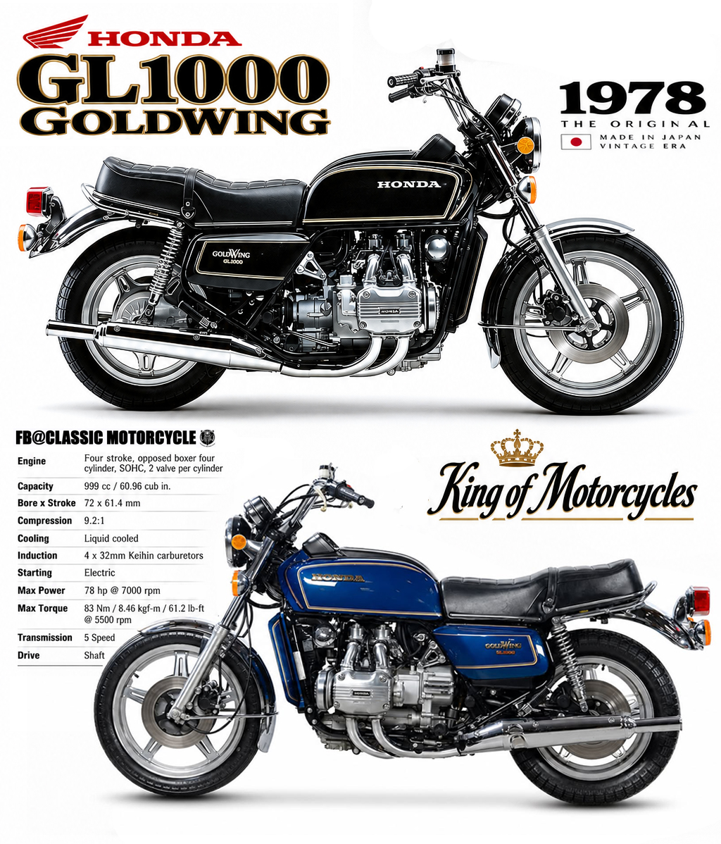 🇯🇵 HONDA GL1000 GOLD WING The Honda GL1000 Gold Wing was Honda's