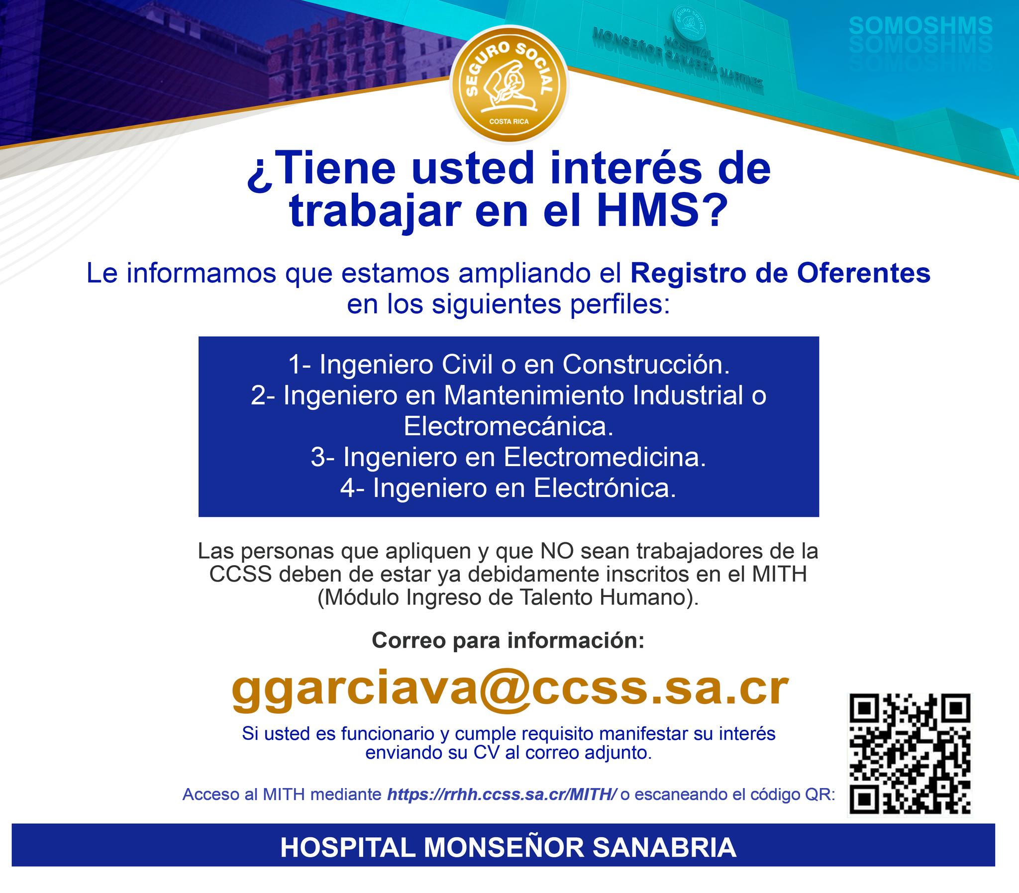 Hospital - 🚨 ATENCIÓN 🚨 Ampliación de Registro de Oferentes – Perfil ...