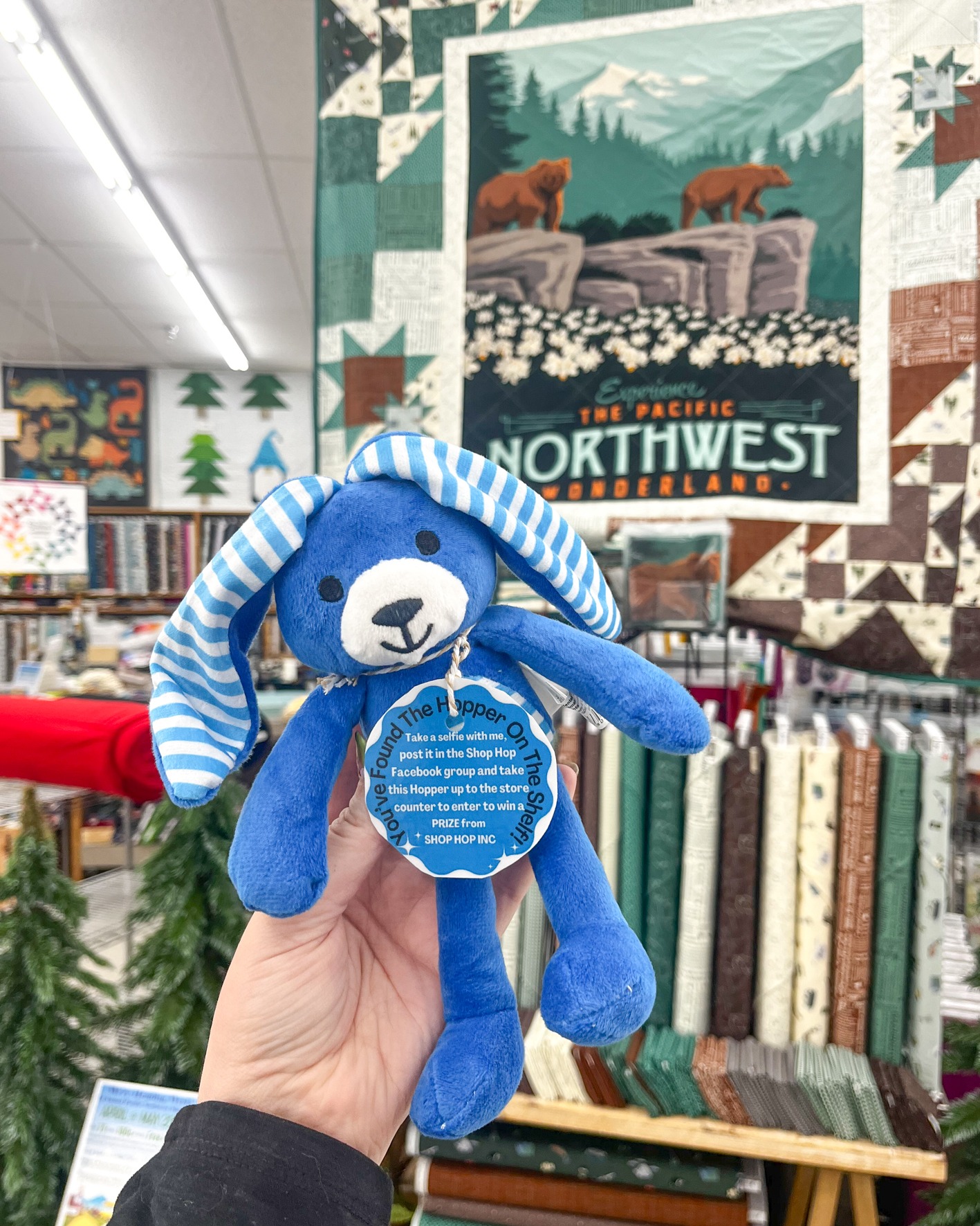 Ben - 🚨🎉 Hopping into the Shop Hop! 🐰🧵 Our mascot, Hopper is so excited ...