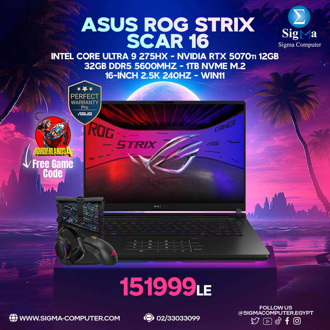 Sigma Computer - Asus ROG Strix SCAR 16 G635LR-AI321W... | Facebook