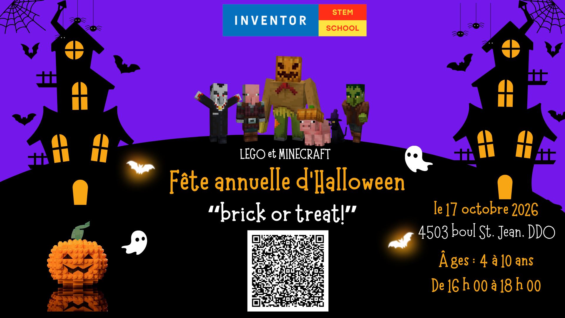 🎃 5th Annual Brick or Treat: LEGO + Minecraft Halloween Party! 🎃
