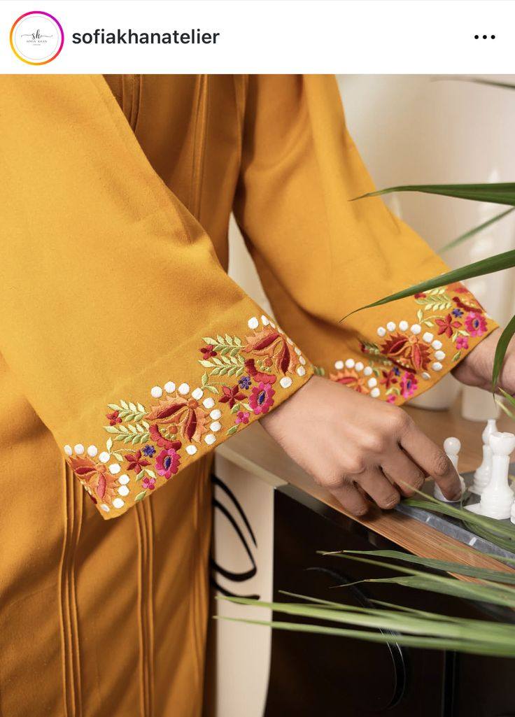 Hand Embroidery Dress Designs #design #trend #new Hand Embroidered Dresses