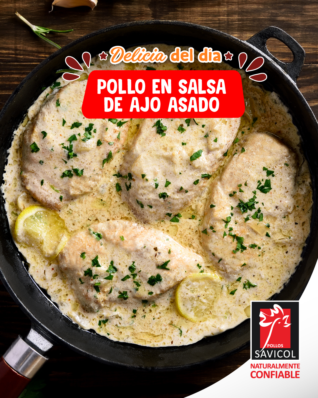 Pollos - 🍗 Pollo en salsa de ajo, sabor intenso y aroma que enamora ...