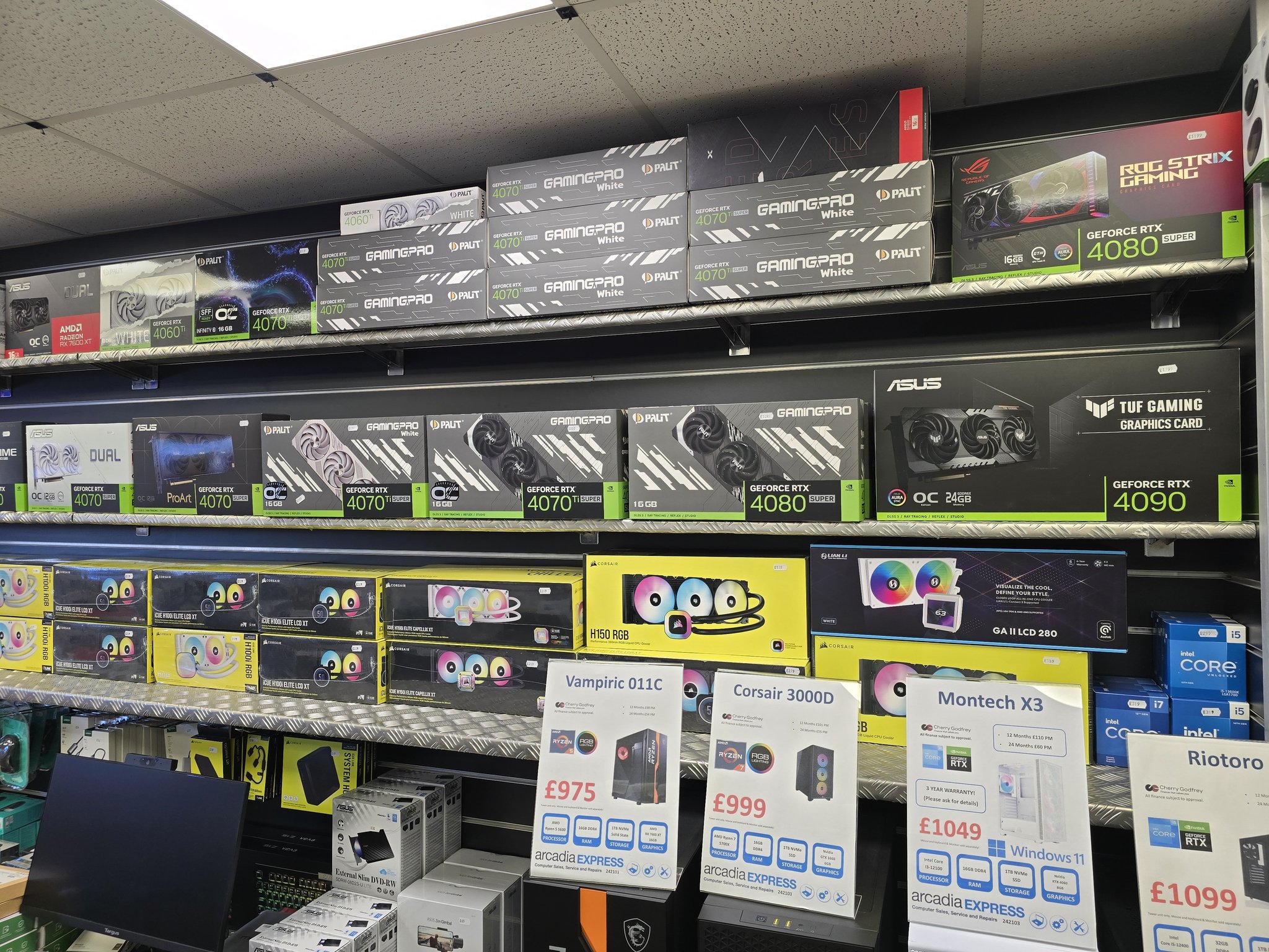 Arcadia - Graphics cards well stocked ready for the Christmas rush. If ...