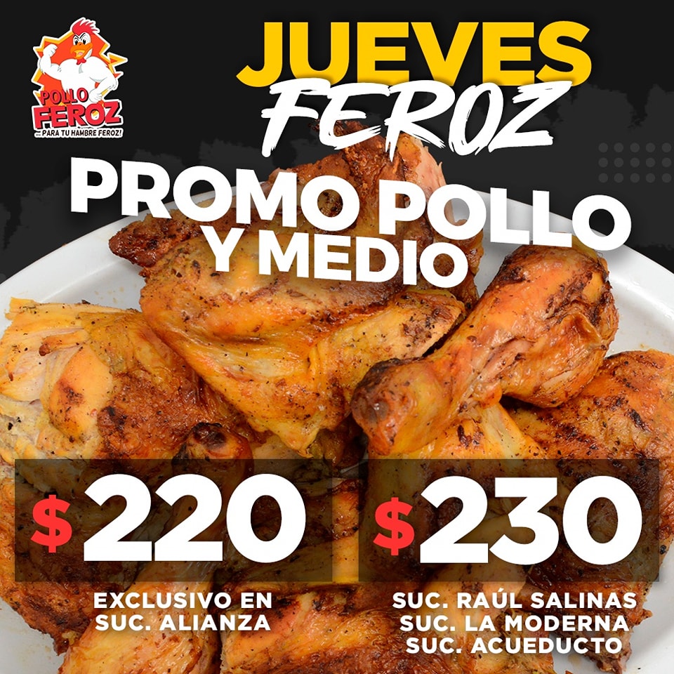 Pollo - ¡¡Pide tu promo del Jueves Feroz y disfruta de todo el sabor de ...