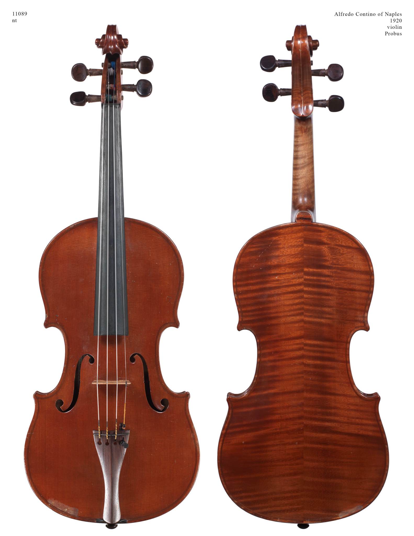 Maker: Alfredus Contino Year: 1920 Origin: Napoli, Italy Condition