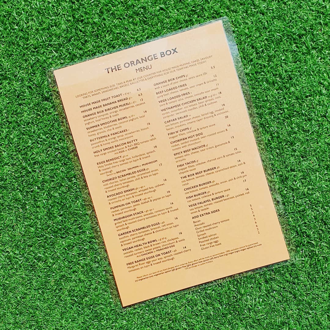 The Orange - So... We changed our menu today. Hopefully you can zoom in ...