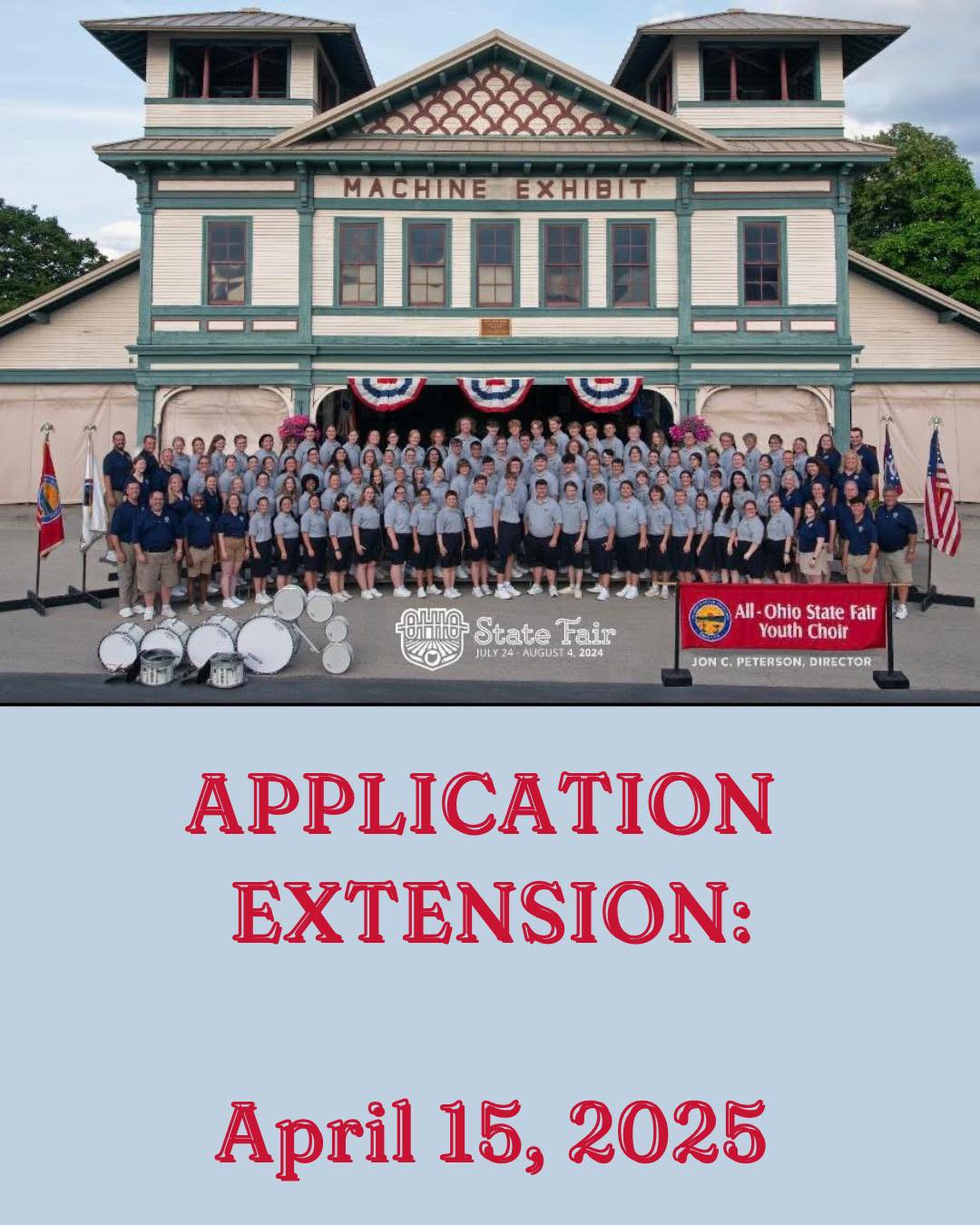 All-Ohio State Fair Youth Choir - The deadline to apply for the 2025 ...
