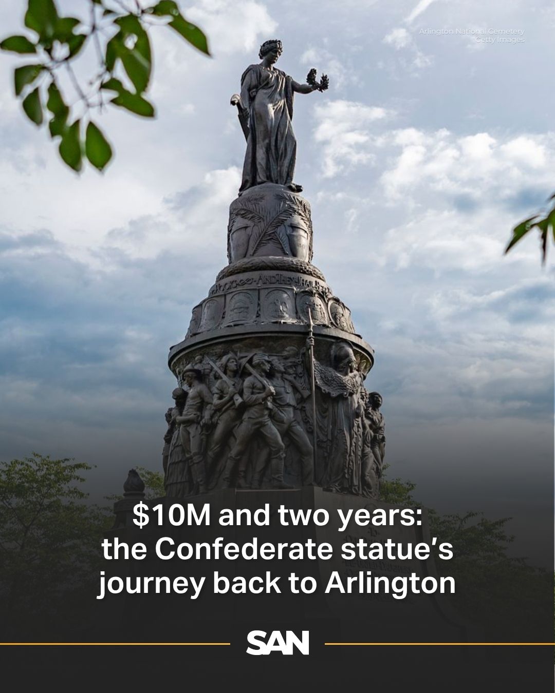 Straight - A Confederate monument removed from Arlington National ...