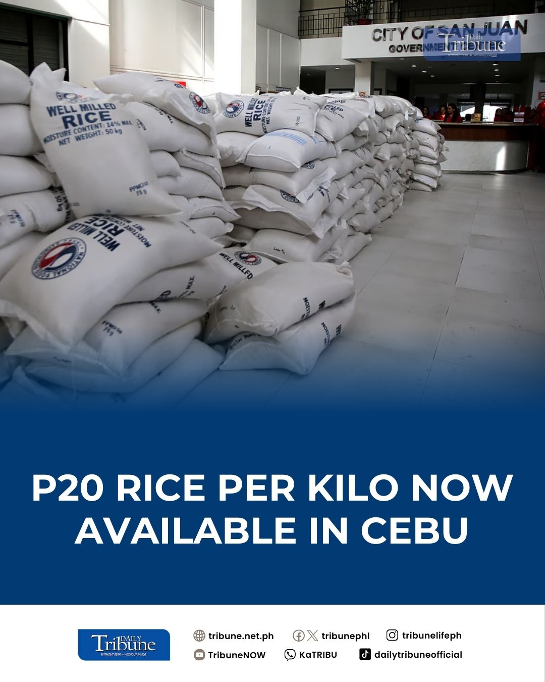 Daily - The Department of Agriculture launches the P20-per-kilo rice ...