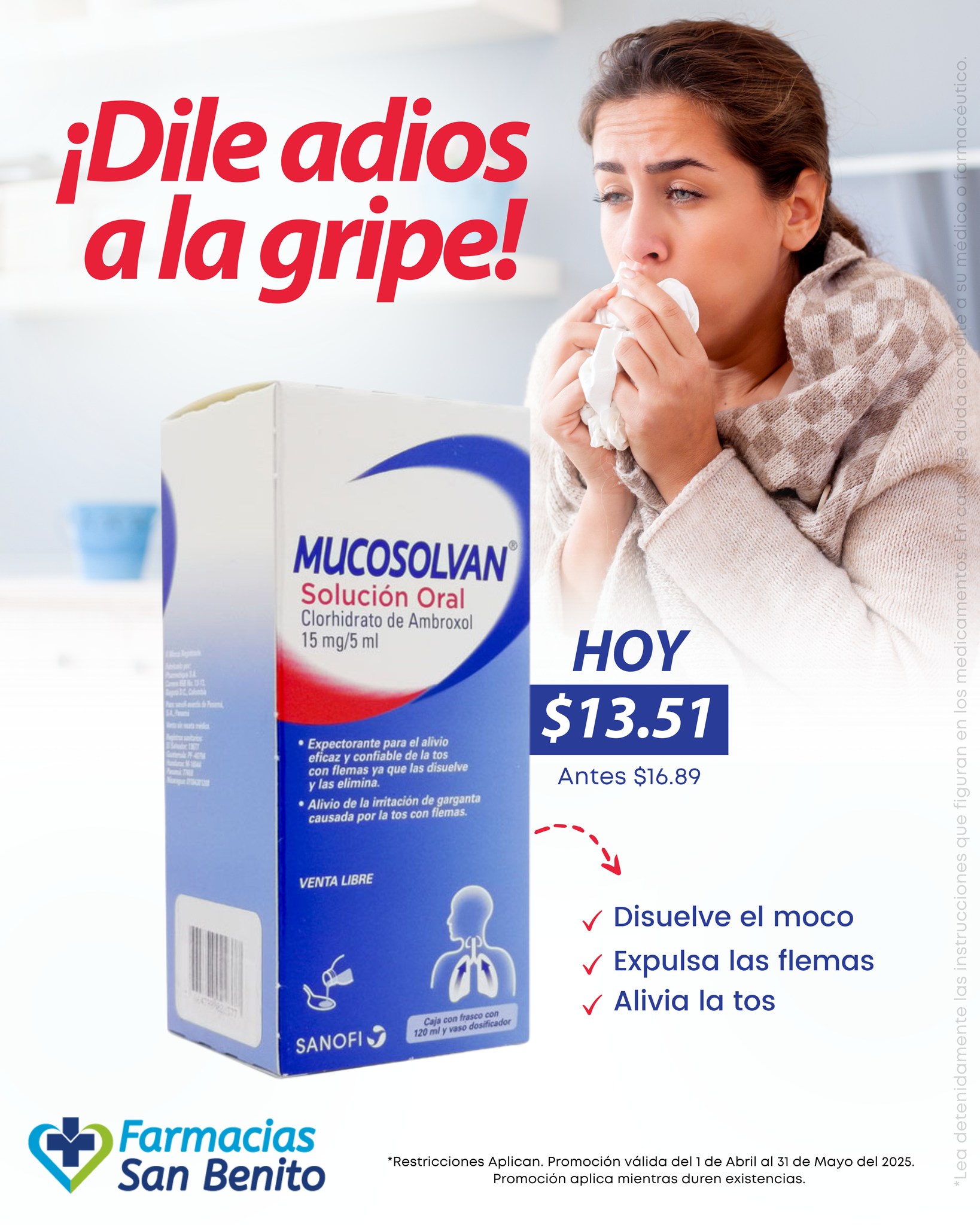 Farmacias - Libera tus pulmones de la tos con flema con Mucosolvan y su ...